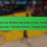 NBA Live Mobile Live Event Prizes: Holiday specials, Themed events, Unique prizes