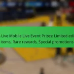 NBA Live Mobile Live Event Prizes: Limited edition items, Rare rewards, Special promotions