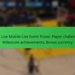 NBA Live Mobile Live Event Prizes: Player challenges, Milestone achievements, Bonus currency