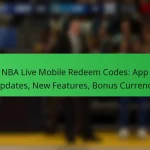 NBA Live Mobile Redeem Codes: App Updates, New Features, Bonus Currency