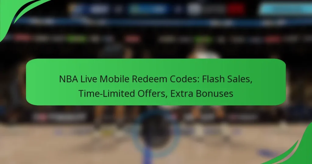 NBA Live Mobile Redeem Codes: Flash Sales, Time-Limited Offers, Extra Bonuses