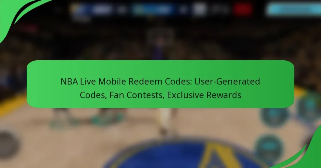 NBA Live Mobile Redeem Codes: User-Generated Codes, Fan Contests, Exclusive Rewards