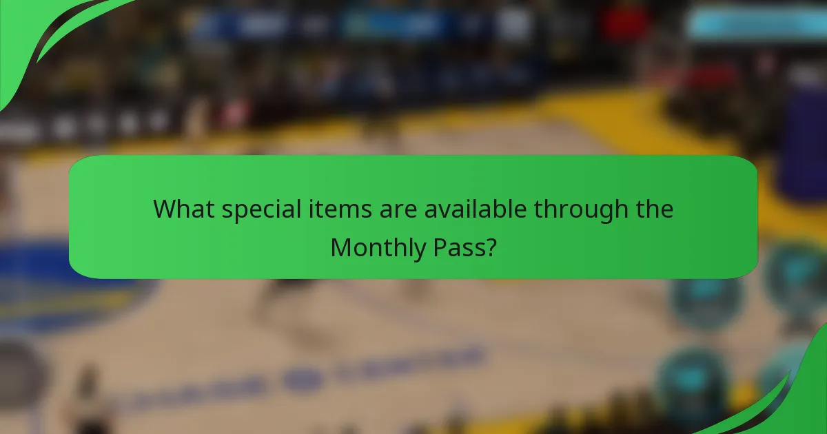 What special items are available through the Monthly Pass?