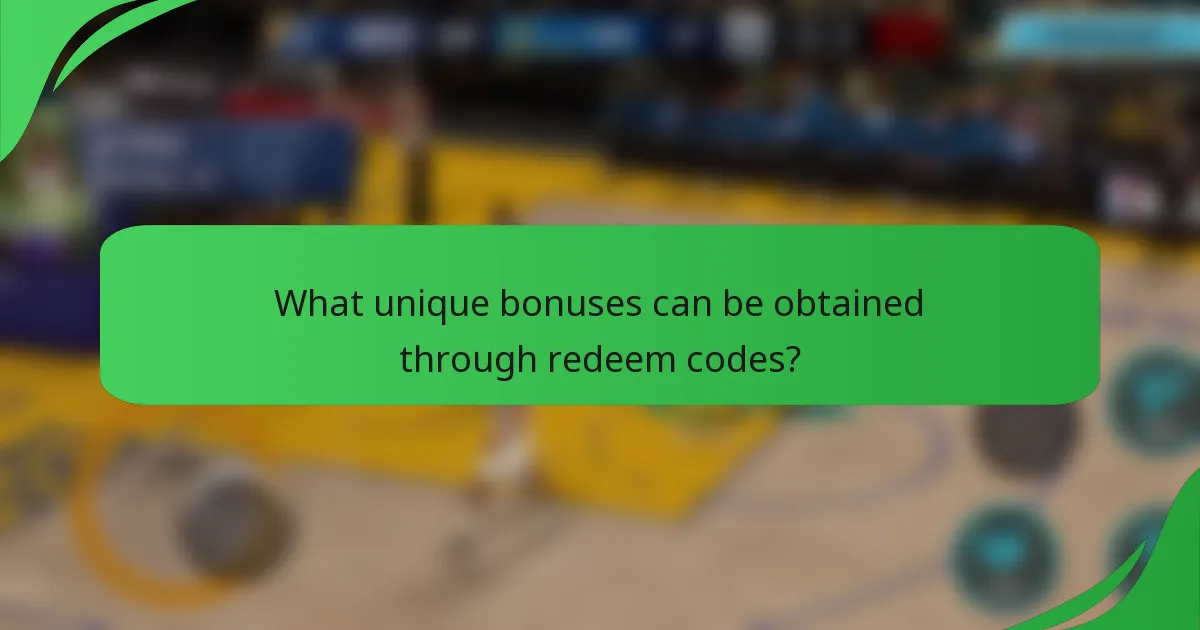 What unique bonuses can be obtained through redeem codes?